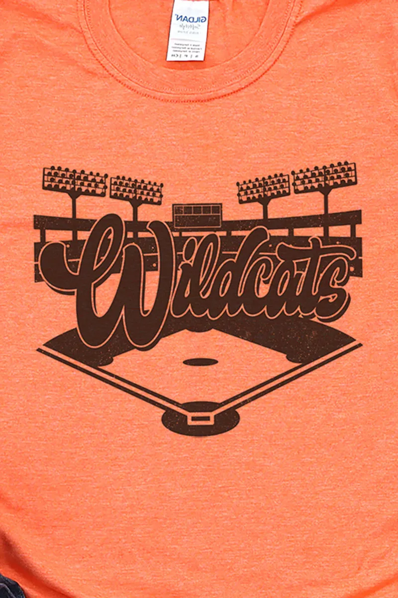 Baseball Diamond Wildcats Softstyle Adult T-Shirt