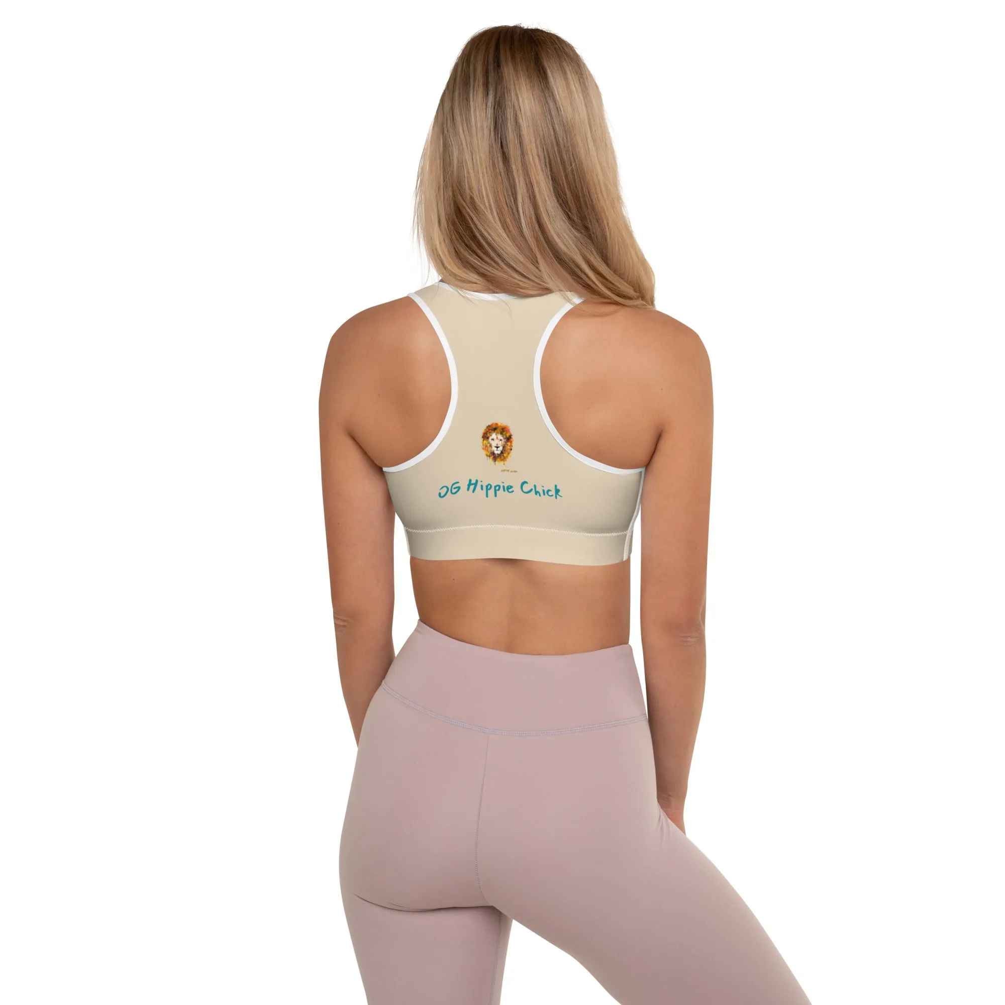 Beige/Lion Sports Bra