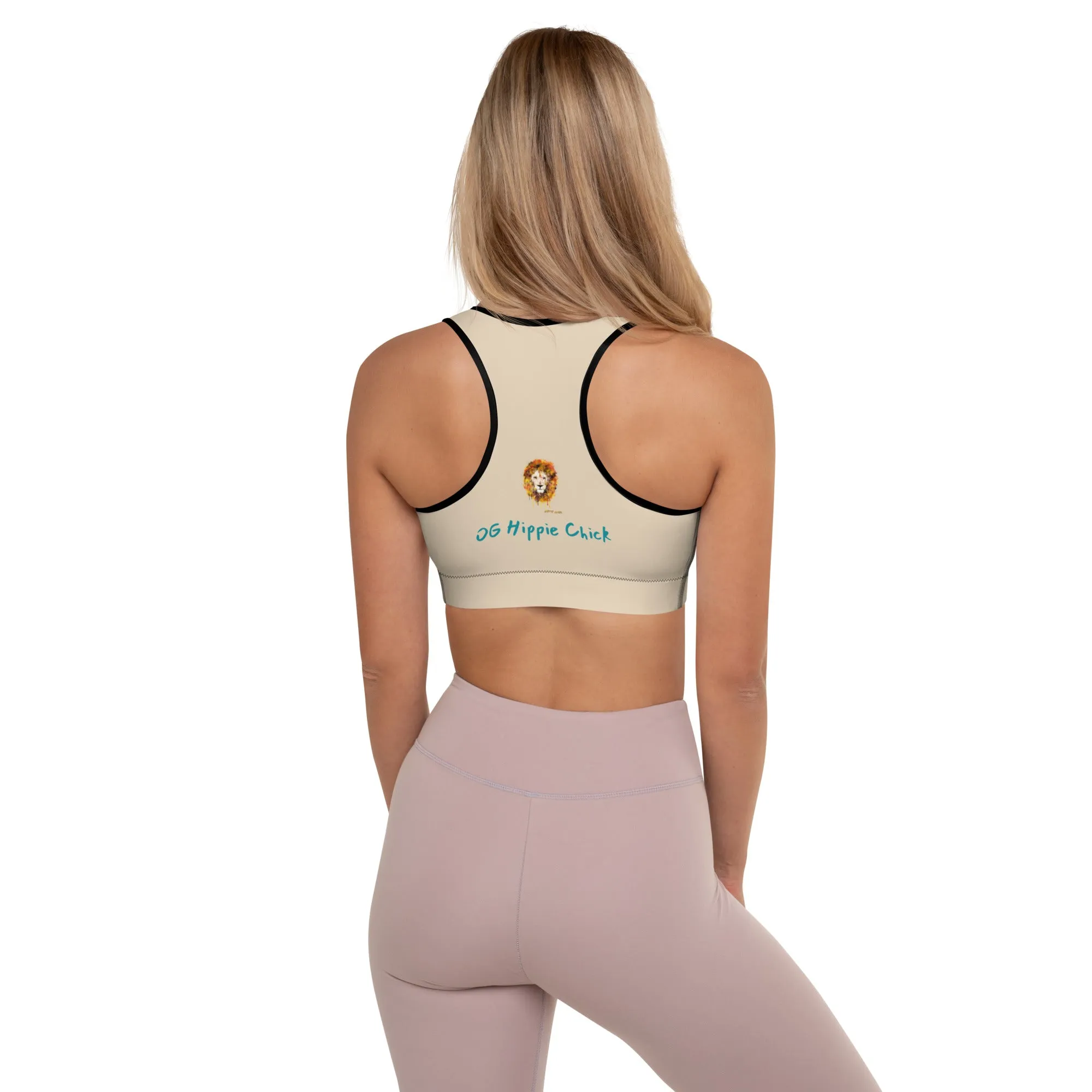 Beige/Lion Sports Bra
