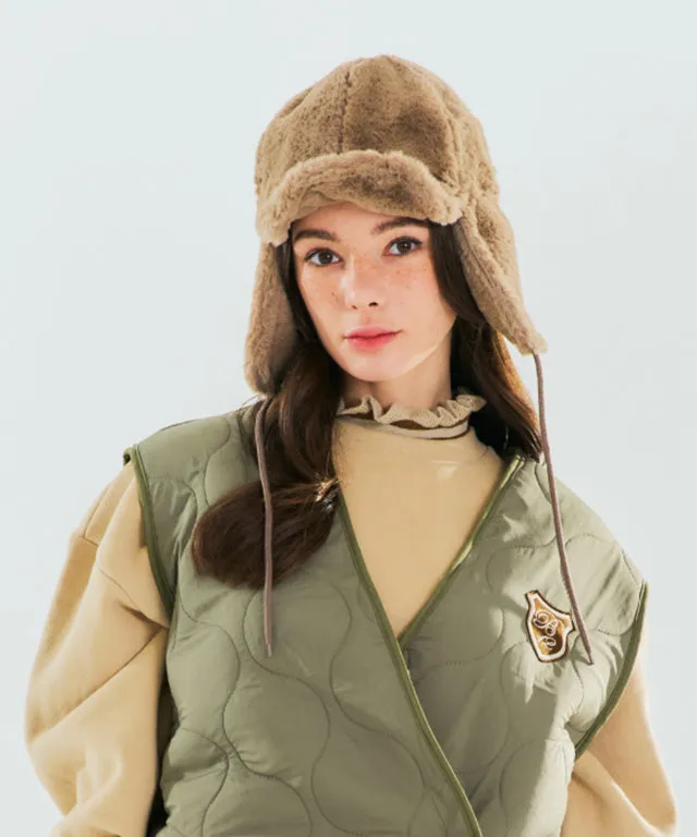 BENECIA 12 Wire Ear Warmer Cap - Beige