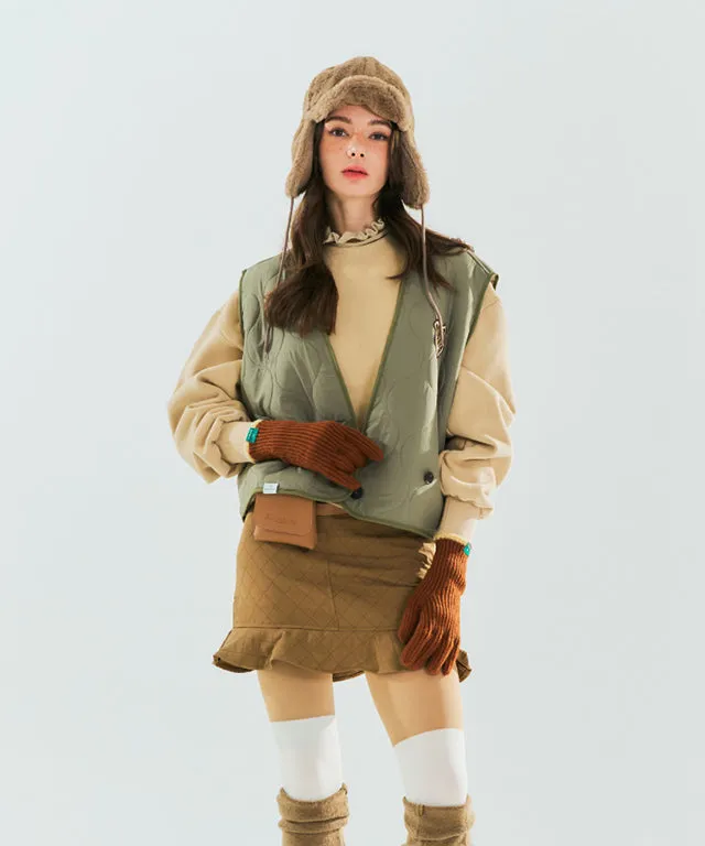 BENECIA 12 Wire Ear Warmer Cap - Beige