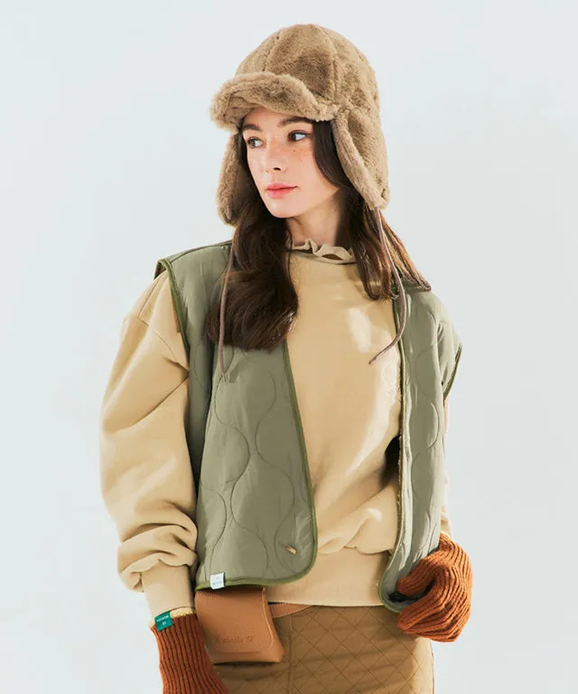 BENECIA 12 Wire Ear Warmer Cap - Beige