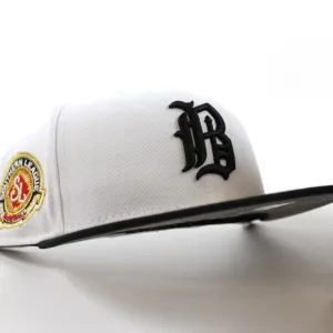 Birmingham Barons Southern League Patch New Era 59Fifty Fitted hat (White Black 3M REFLECTIVE UNDER BRIM)