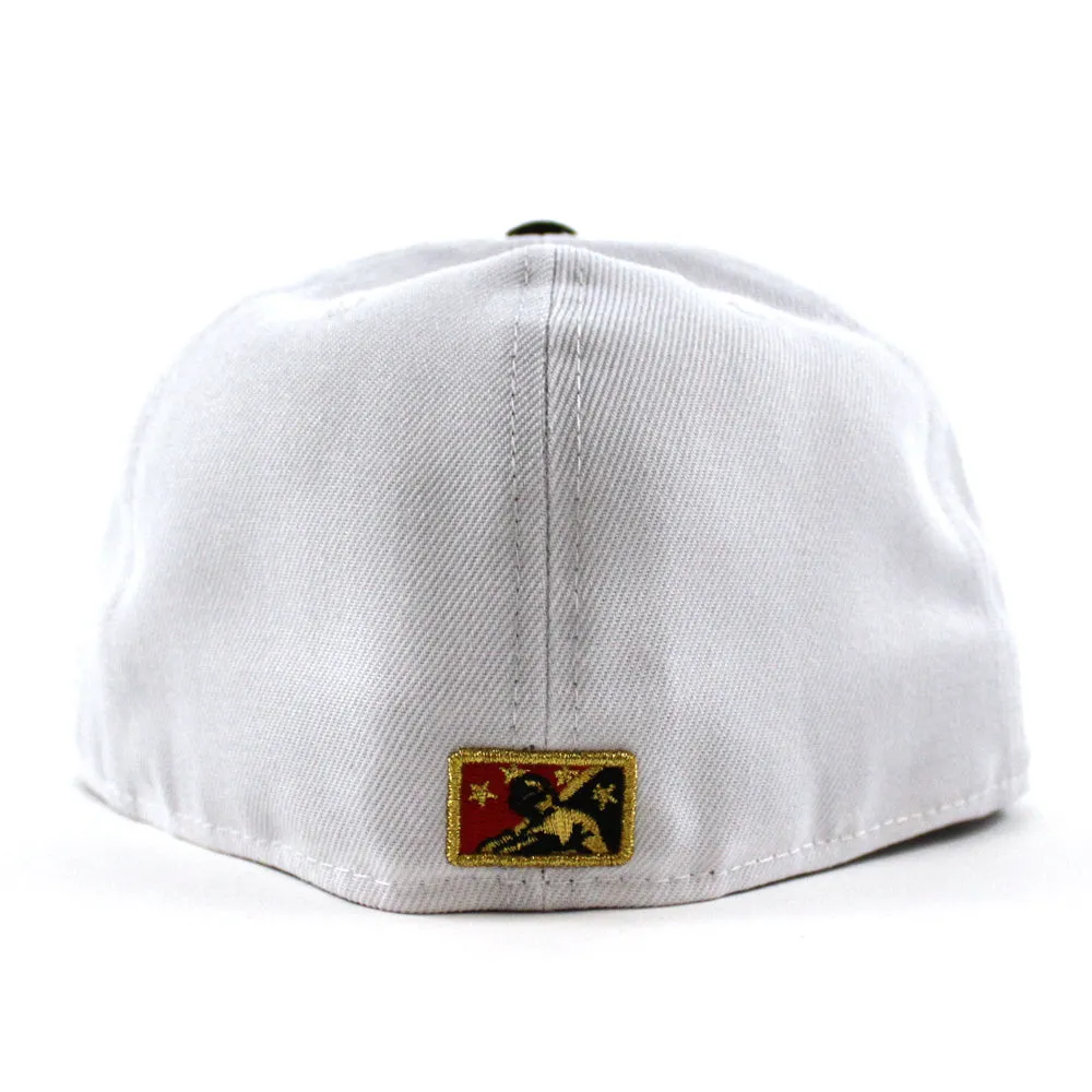 Birmingham Barons Southern League Patch New Era 59Fifty Fitted hat (White Black 3M REFLECTIVE UNDER BRIM)