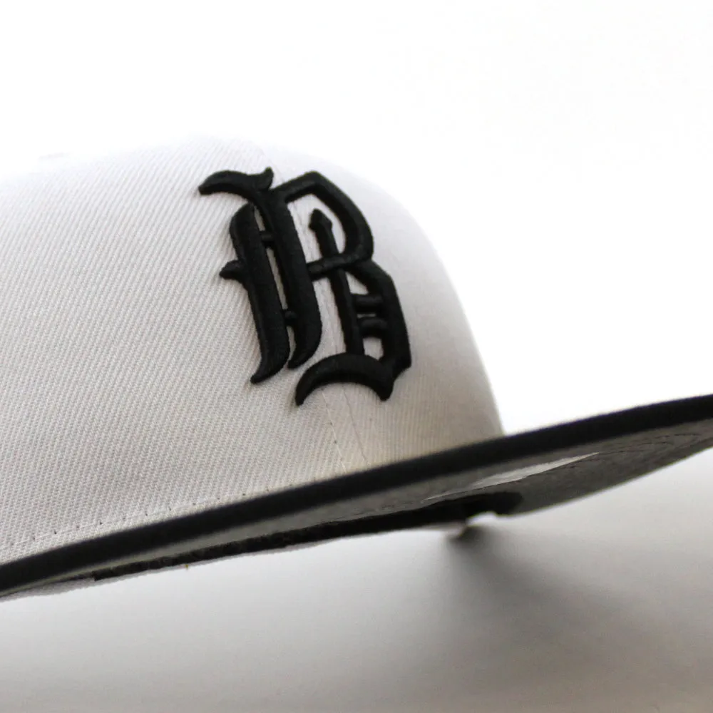 Birmingham Barons Southern League Patch New Era 59Fifty Fitted hat (White Black 3M REFLECTIVE UNDER BRIM)