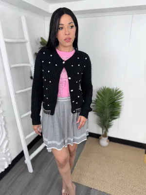 Black Knitted Cardigan (C71)