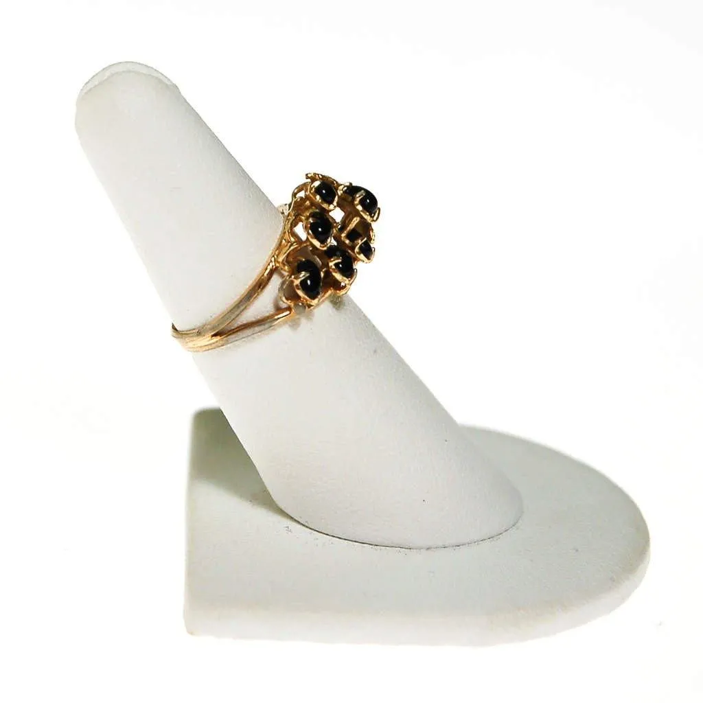 Black Onyx and Gold Tone Ring