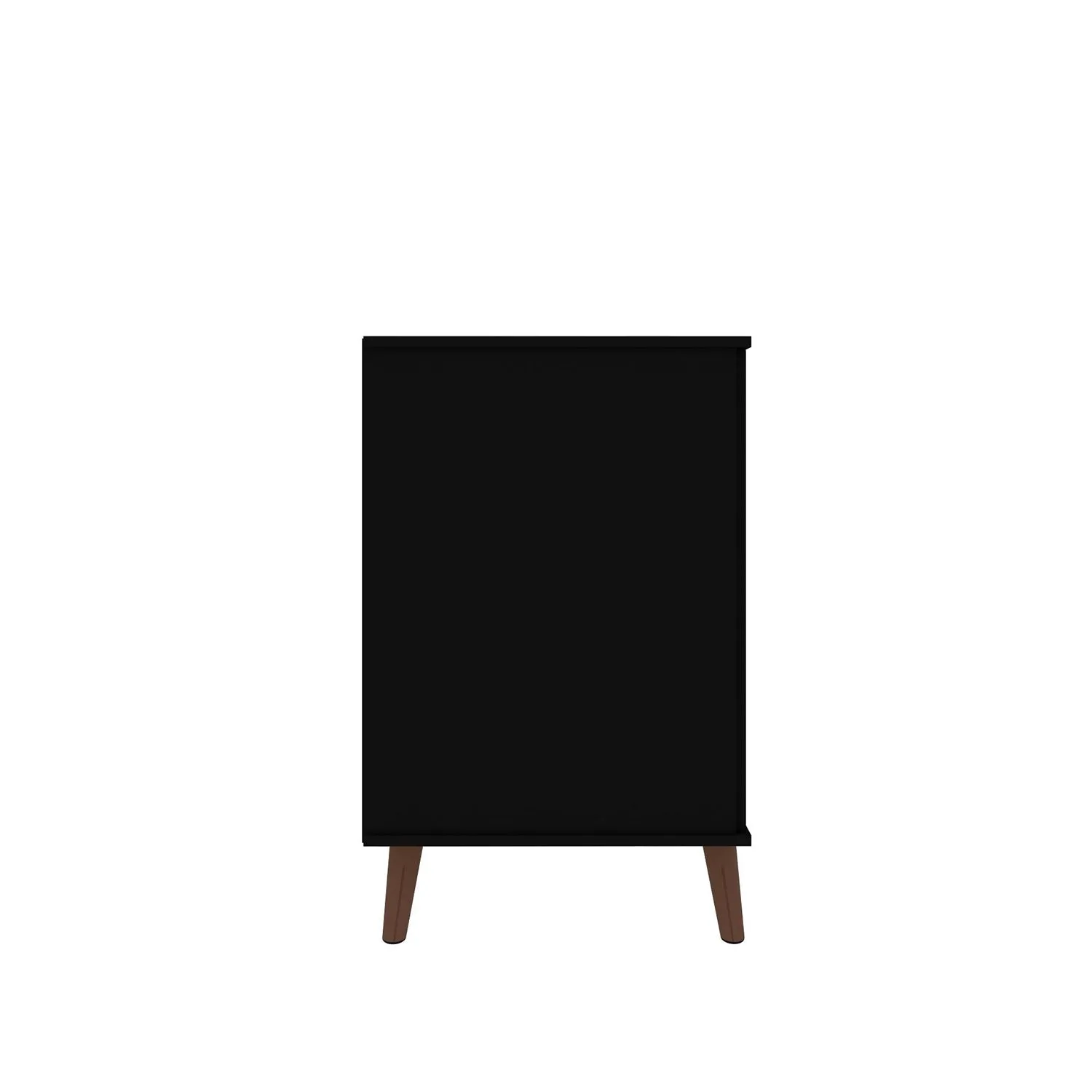 Black Sideboard Console Table Buffet Server with 3 Open Shelves