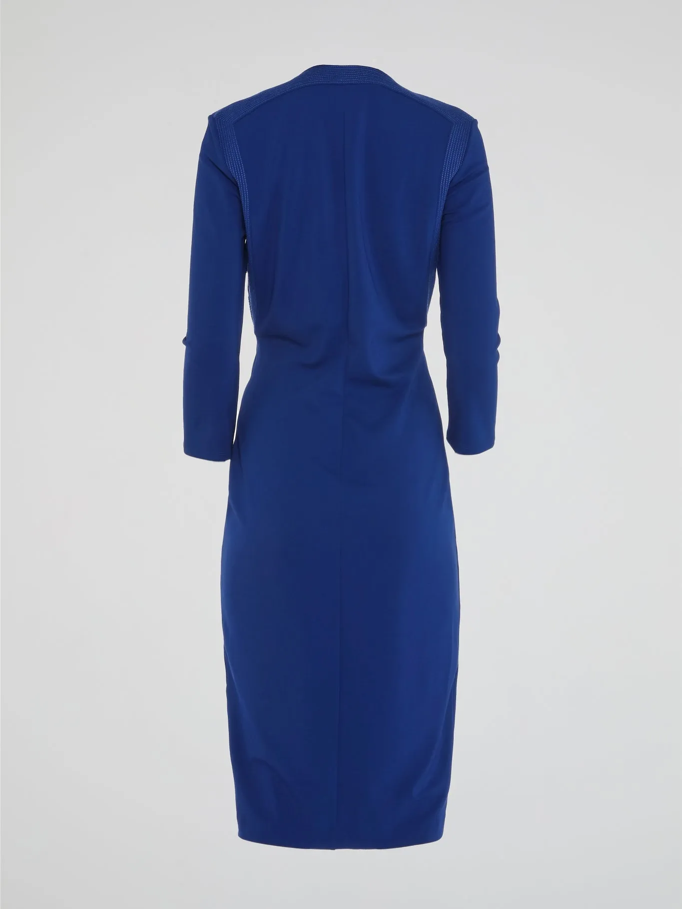 Blue Embellished Plunge Dress
