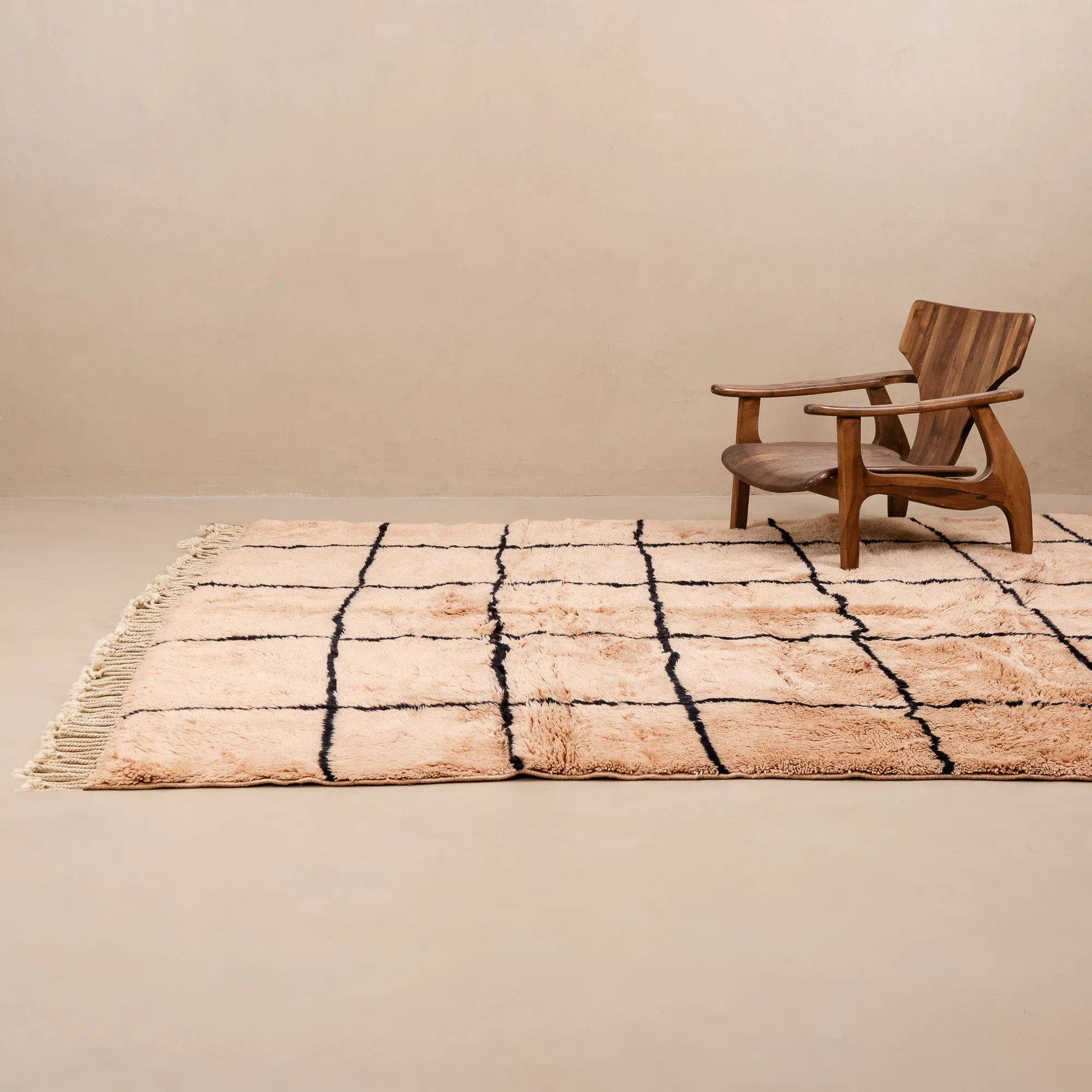 Blushing Maze - Luxury Shag Moroccan Rug
