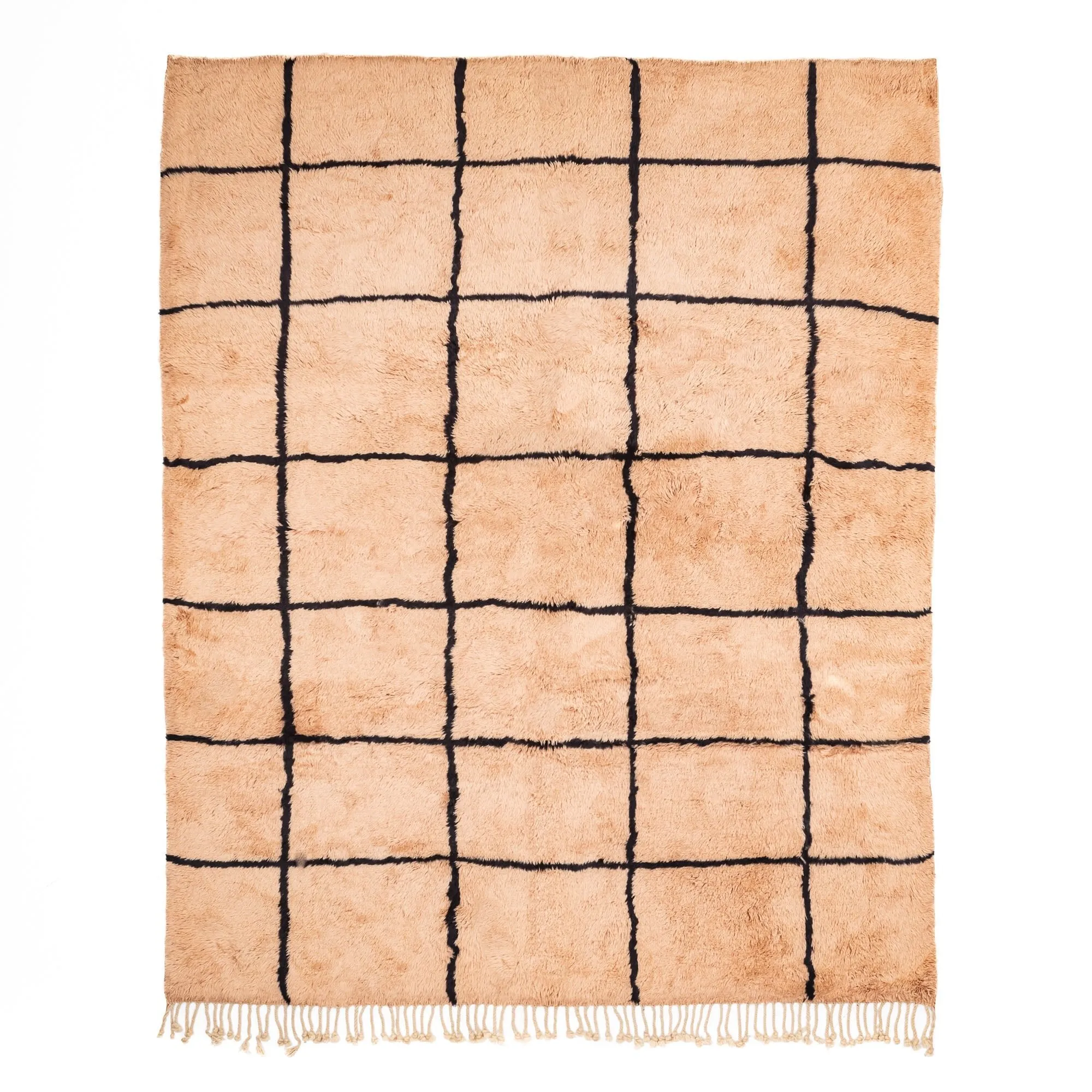 Blushing Maze - Luxury Shag Moroccan Rug
