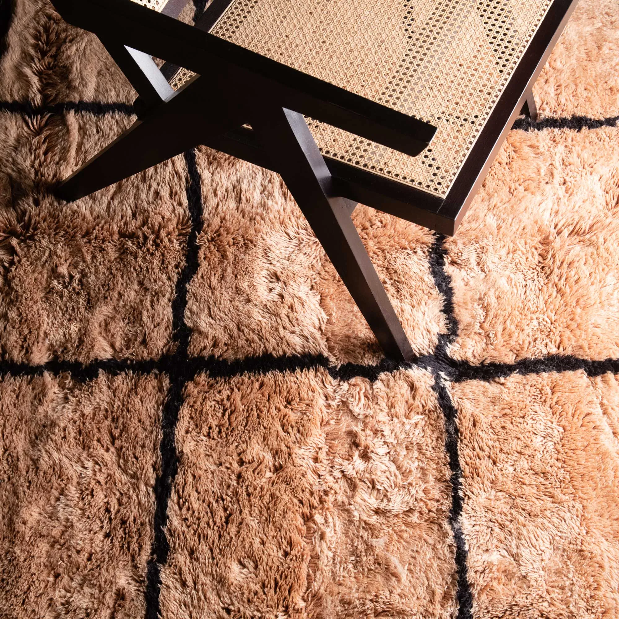 Blushing Maze - Luxury Shag Moroccan Rug