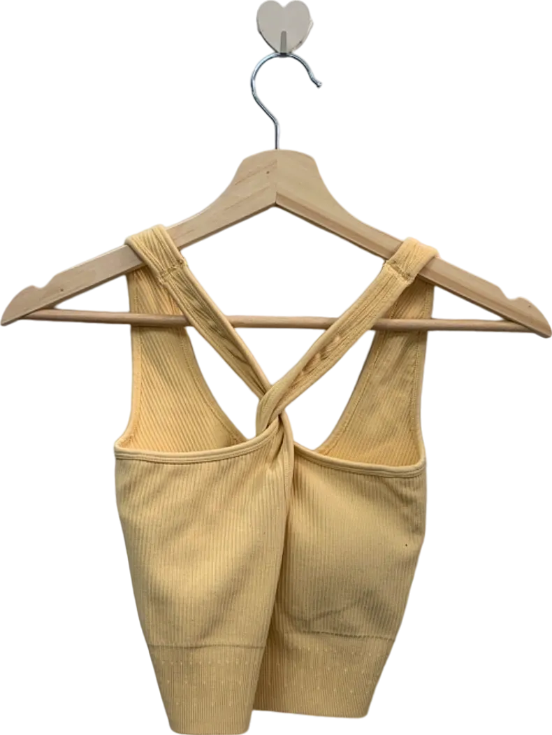 Bo Tee Yellow Ribbed Crop Top XS