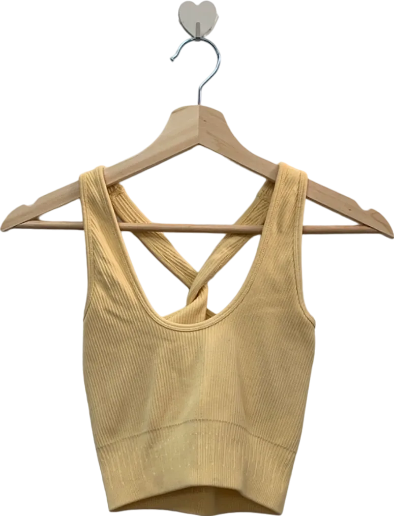 Bo Tee Yellow Ribbed Crop Top XS