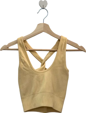 Bo Tee Yellow Ribbed Crop Top XS
