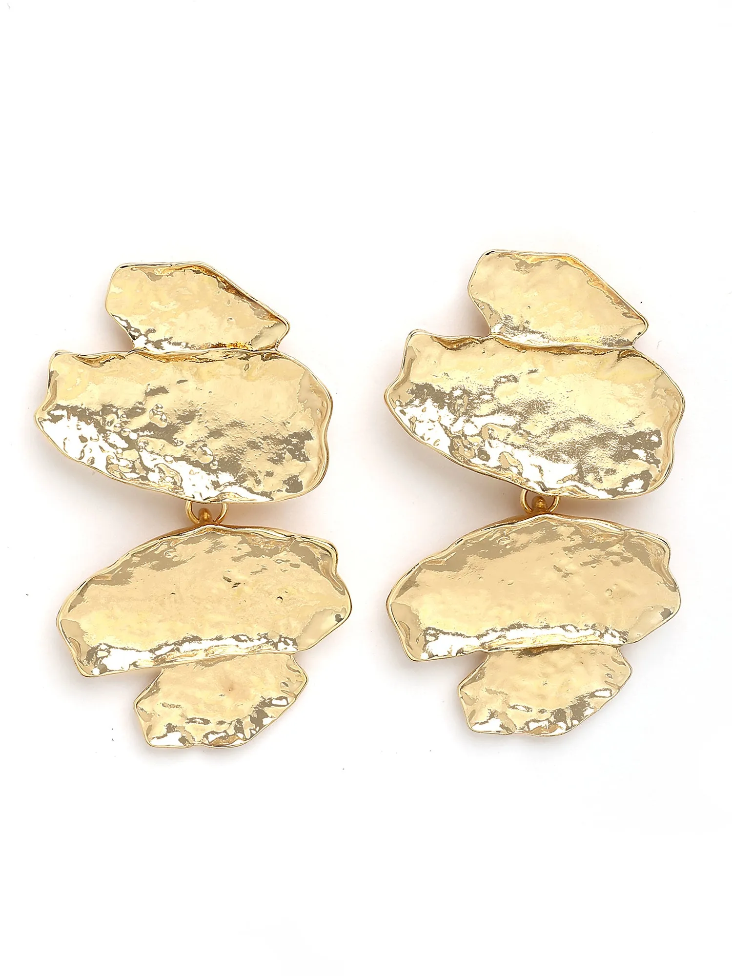 Bohey by KARATCART Gold-Plated Contemporary Gold Drop Earrings for Women