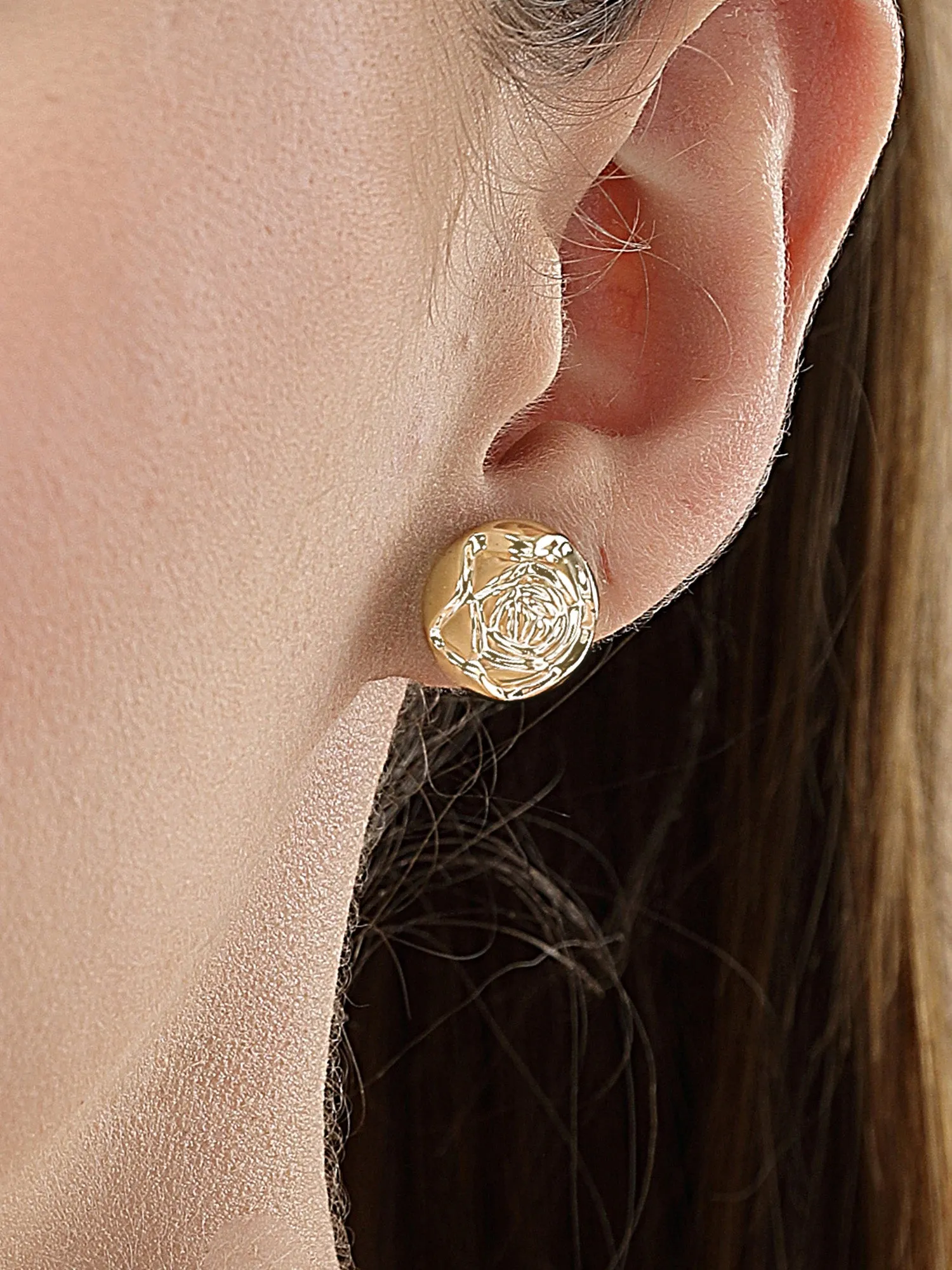 Bohey by KARATCART Set of 12 Gold and Silver Contemporary Studs Earrings Combo