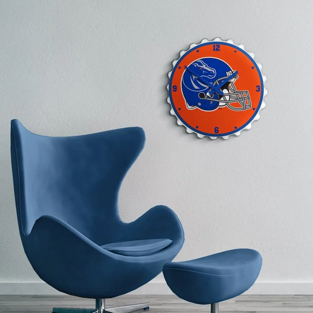 Boise State Broncos: Helmet - Bottle Cap Wall Clock