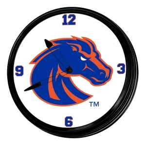 Boise State Broncos: Retro Lighted Wall Clock