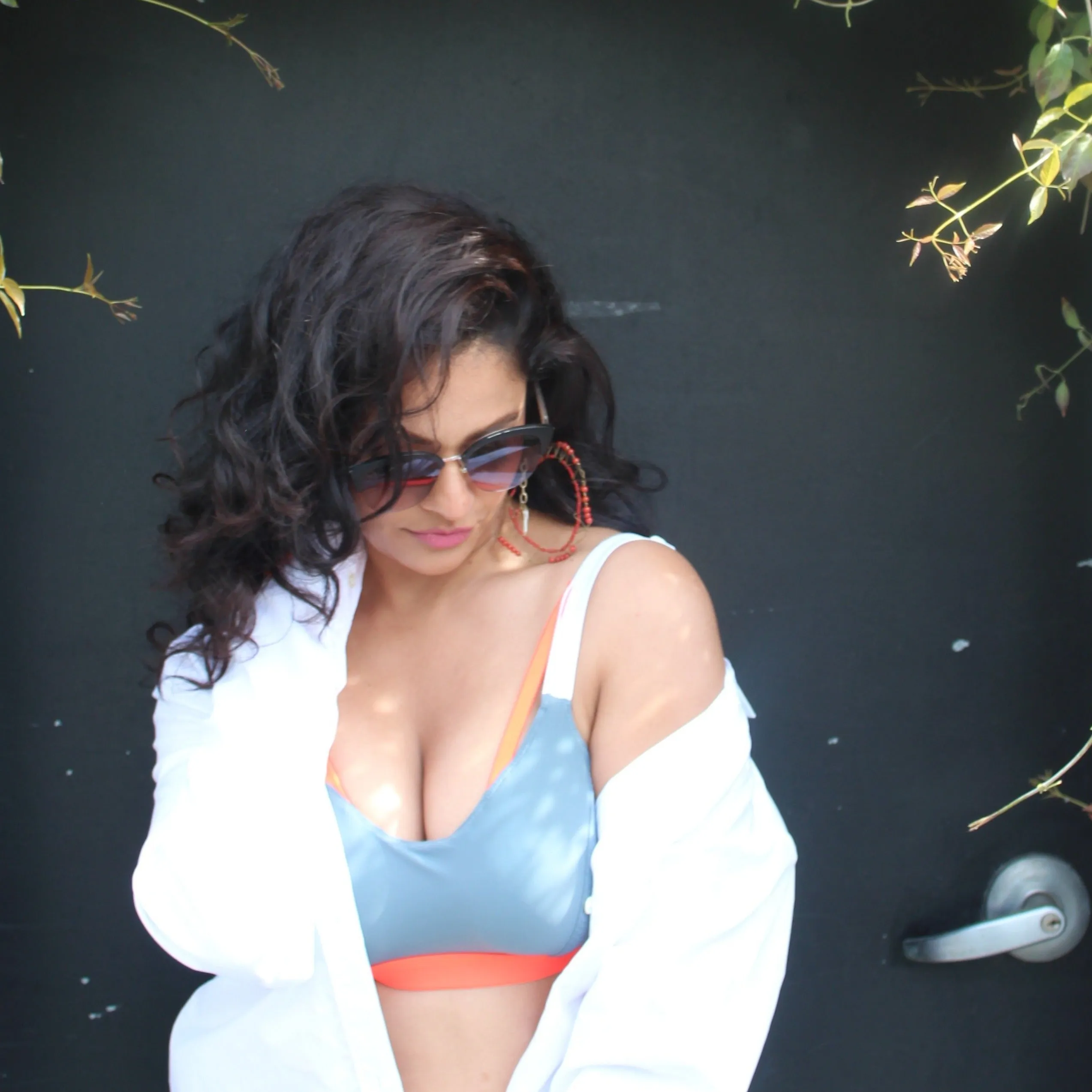 BONDI AQUA BRA // SLATE & FLAME