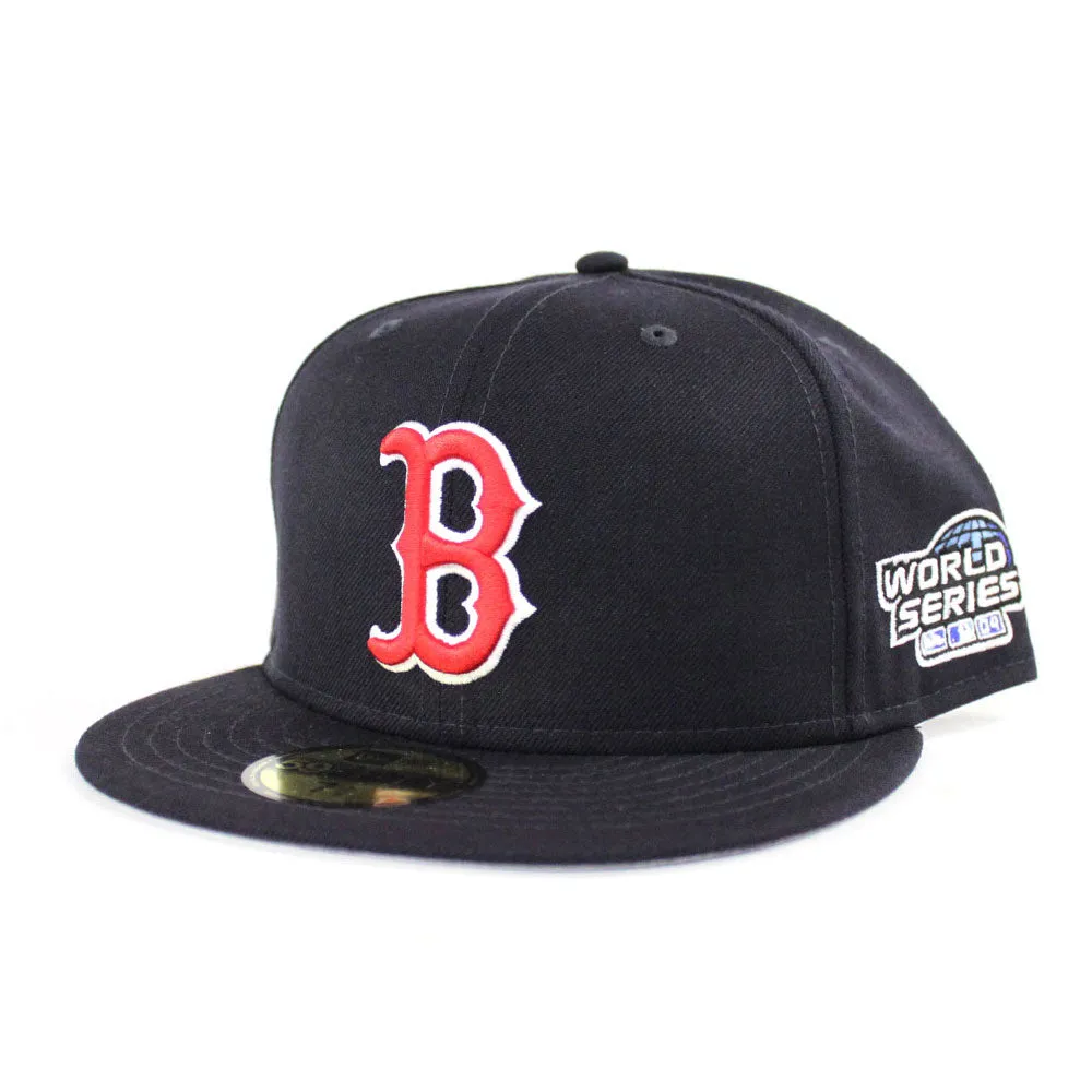 Boston Red Sox 2004 World Series 59Fifty New Era Fitted Hats (Navy Gray Under Brim)