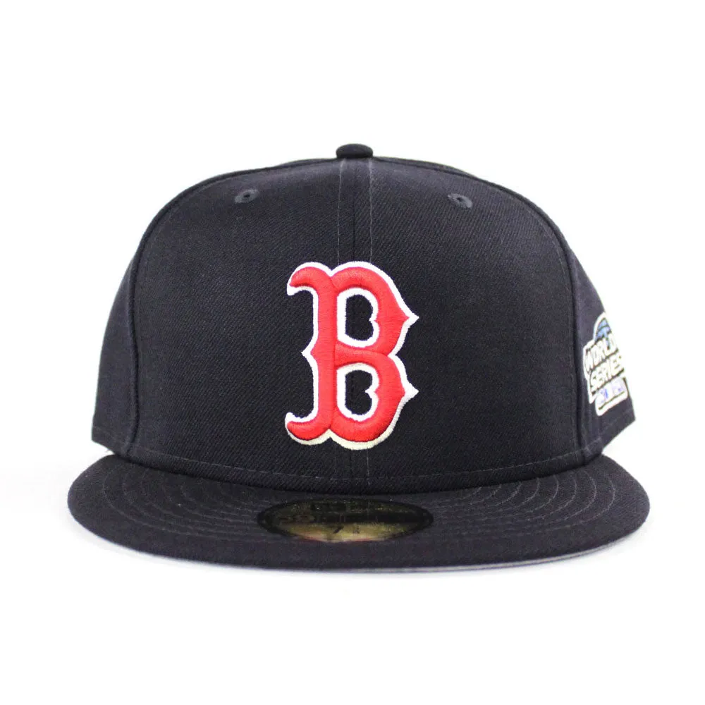 Boston Red Sox 2004 World Series 59Fifty New Era Fitted Hats (Navy Gray Under Brim)