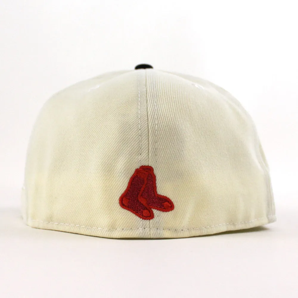 Boston Red Sox 2004 World Series New Era 59Fifty Fitted Hat (Chrome White Navy Gray Under Brim)