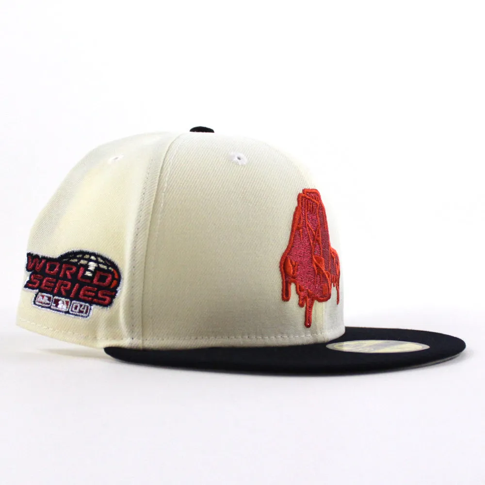 Boston Red Sox 2004 World Series New Era 59Fifty Fitted Hat (Chrome White Navy Gray Under Brim)