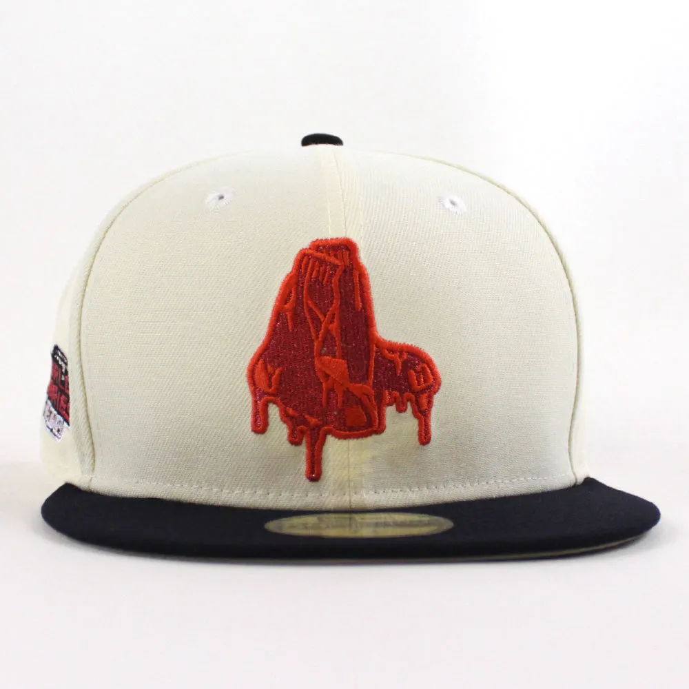 Boston Red Sox 2004 World Series New Era 59Fifty Fitted Hat (Chrome White Navy Gray Under Brim)