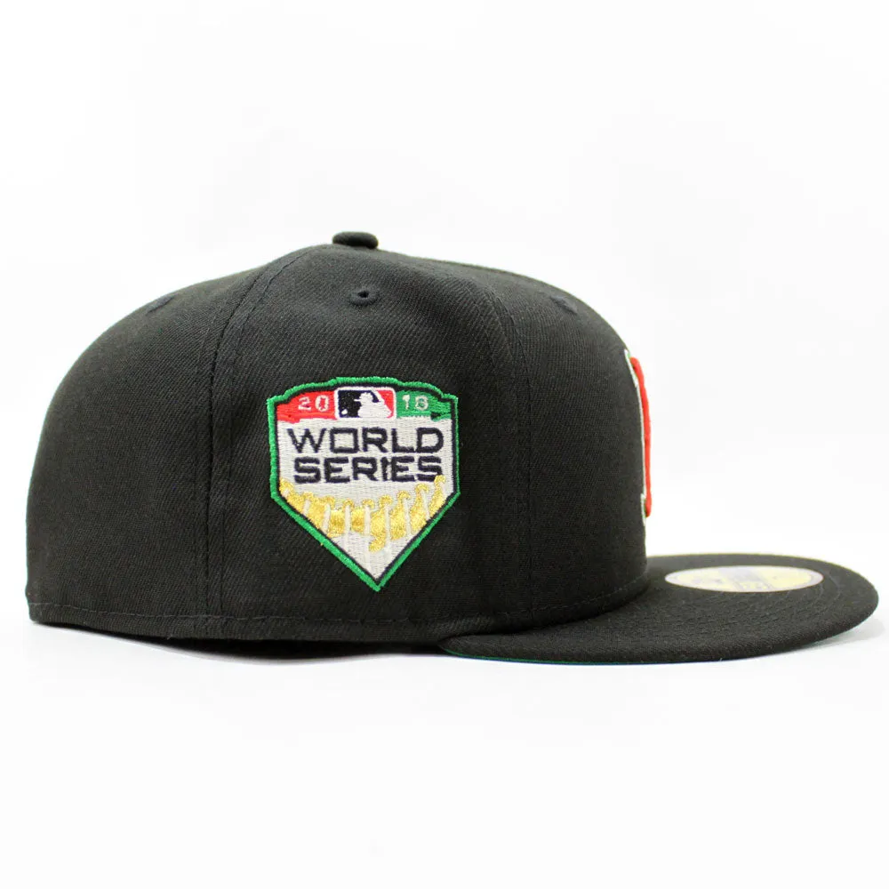 Boston Red Sox 2018 World Series New Era 59Fifty Fitted Hat (Glow in the Dark Black Green Under Brim)