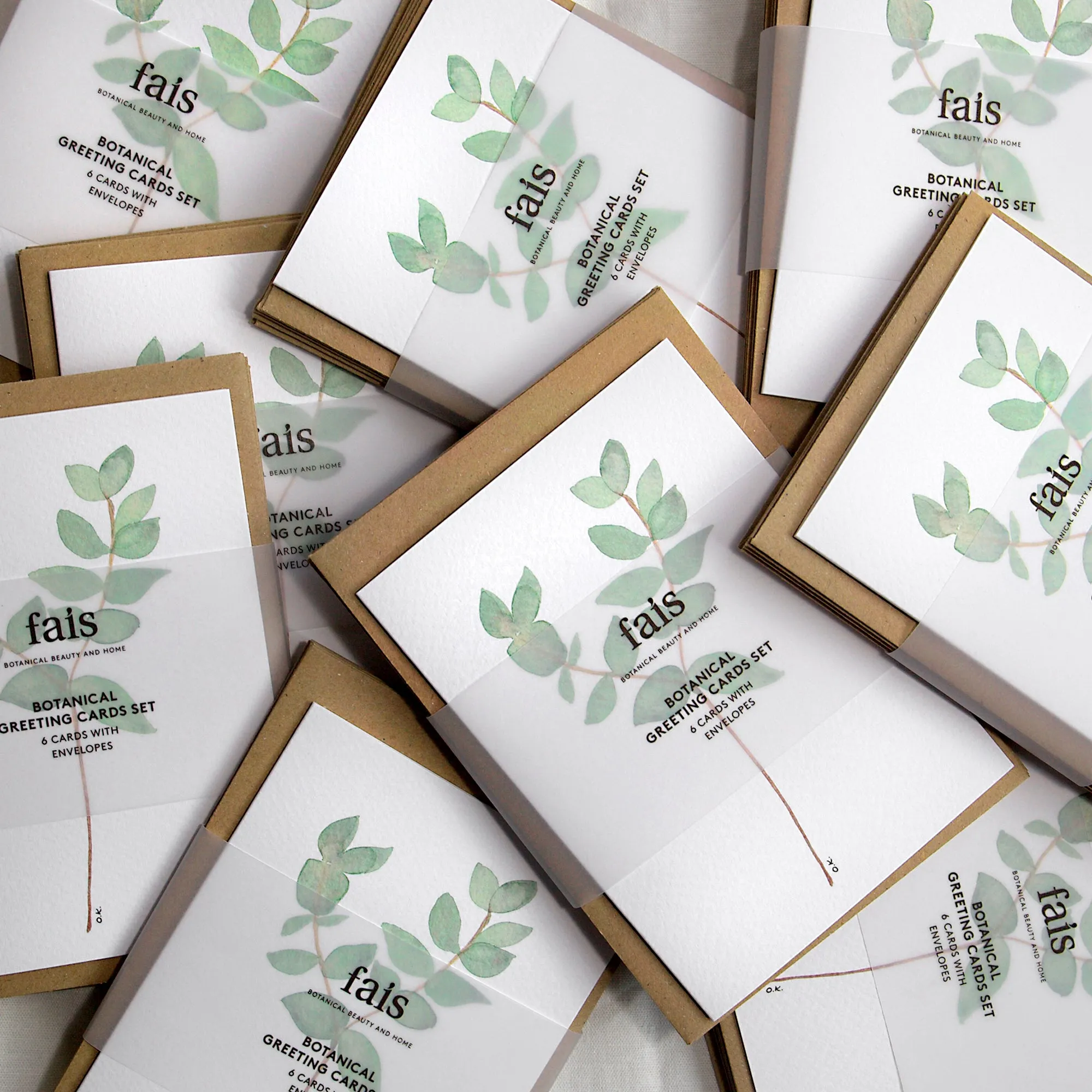 Botanical Handmade Greeting Cards Set