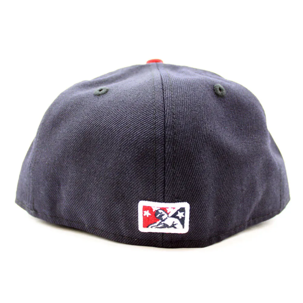 BOWIE BAYSOX New Era 59Fifty Fitted Hat (NAVY RED GRAY UNDER BRIM)
