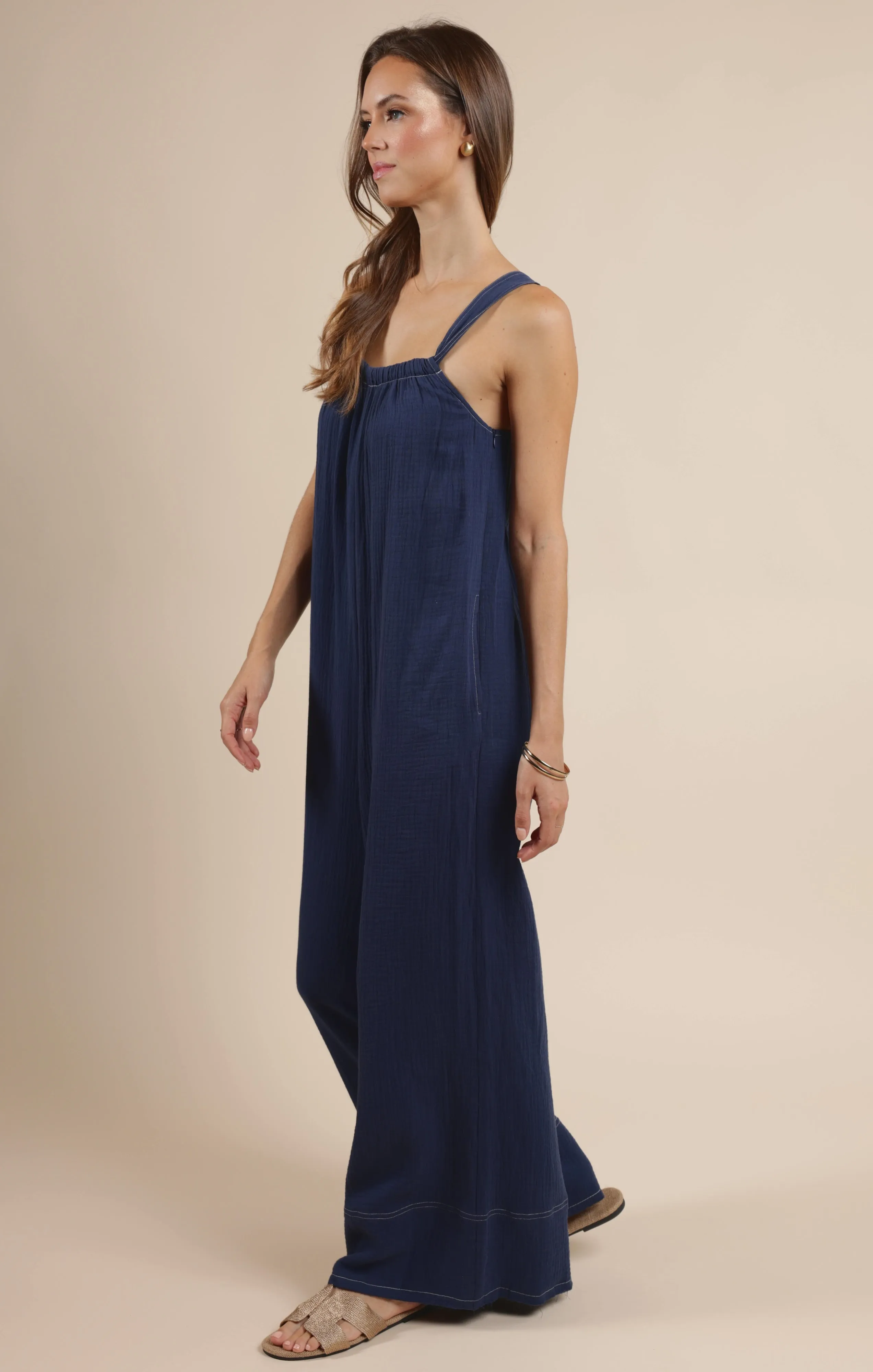 Breezy Lane Frayed Hem Jumpsuit