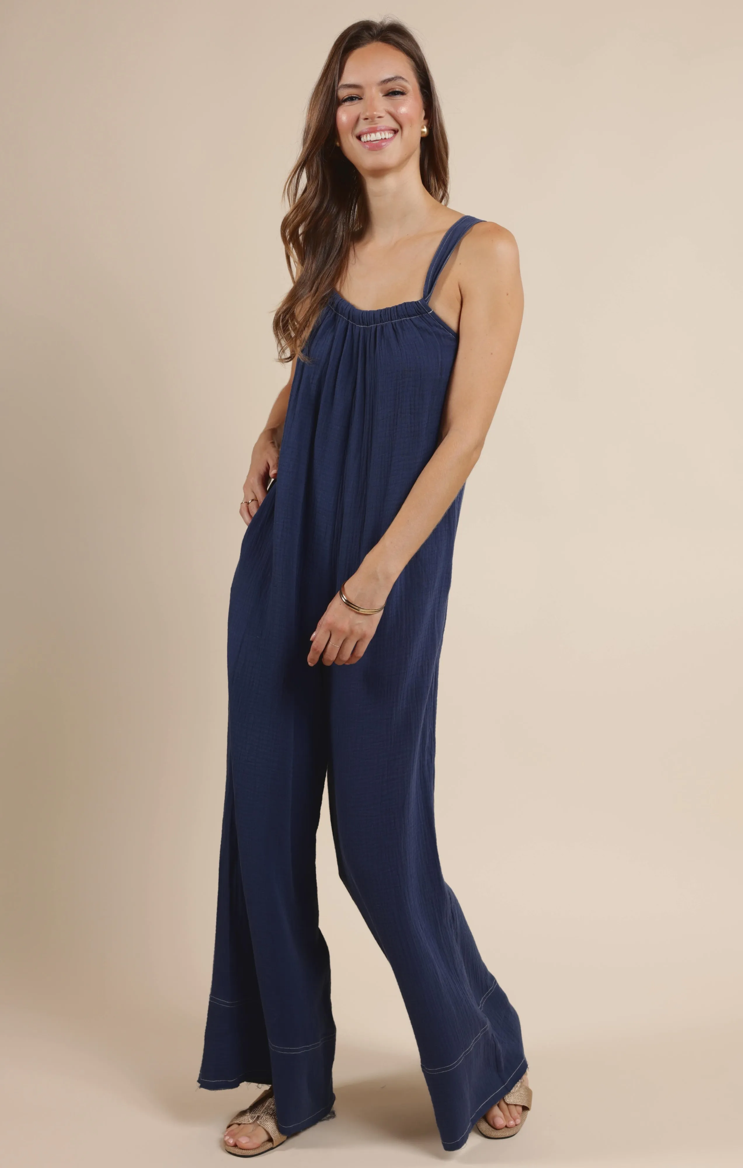 Breezy Lane Frayed Hem Jumpsuit