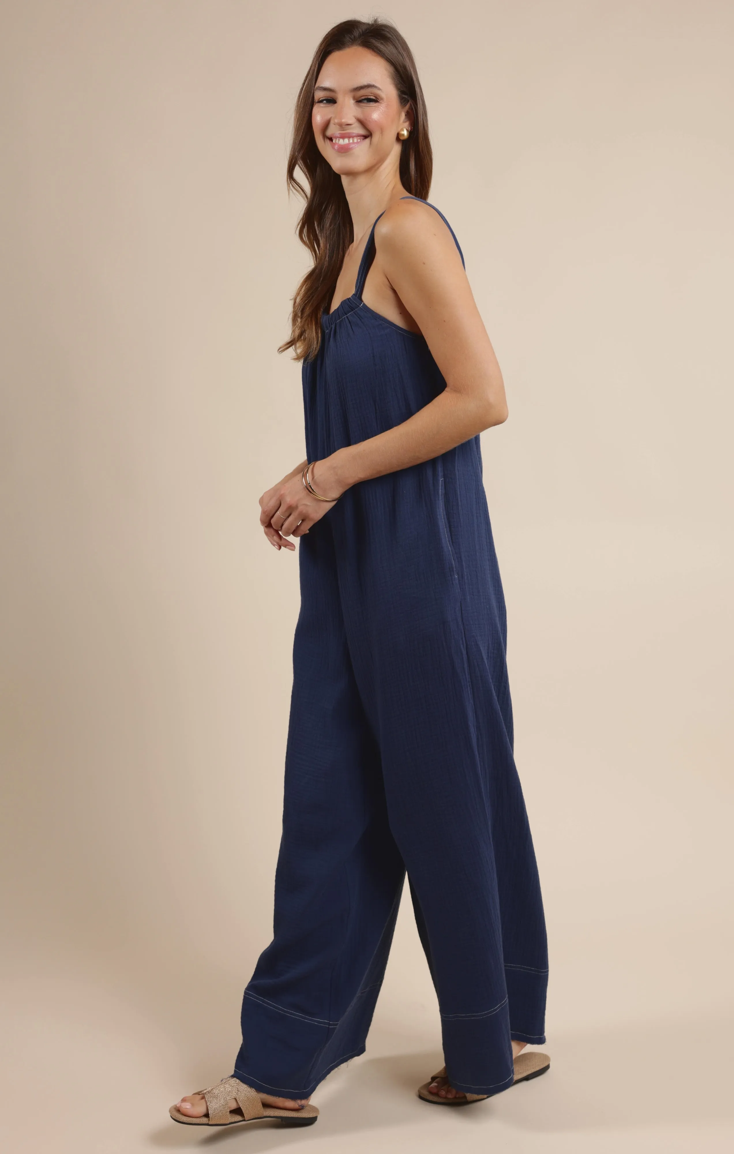 Breezy Lane Frayed Hem Jumpsuit