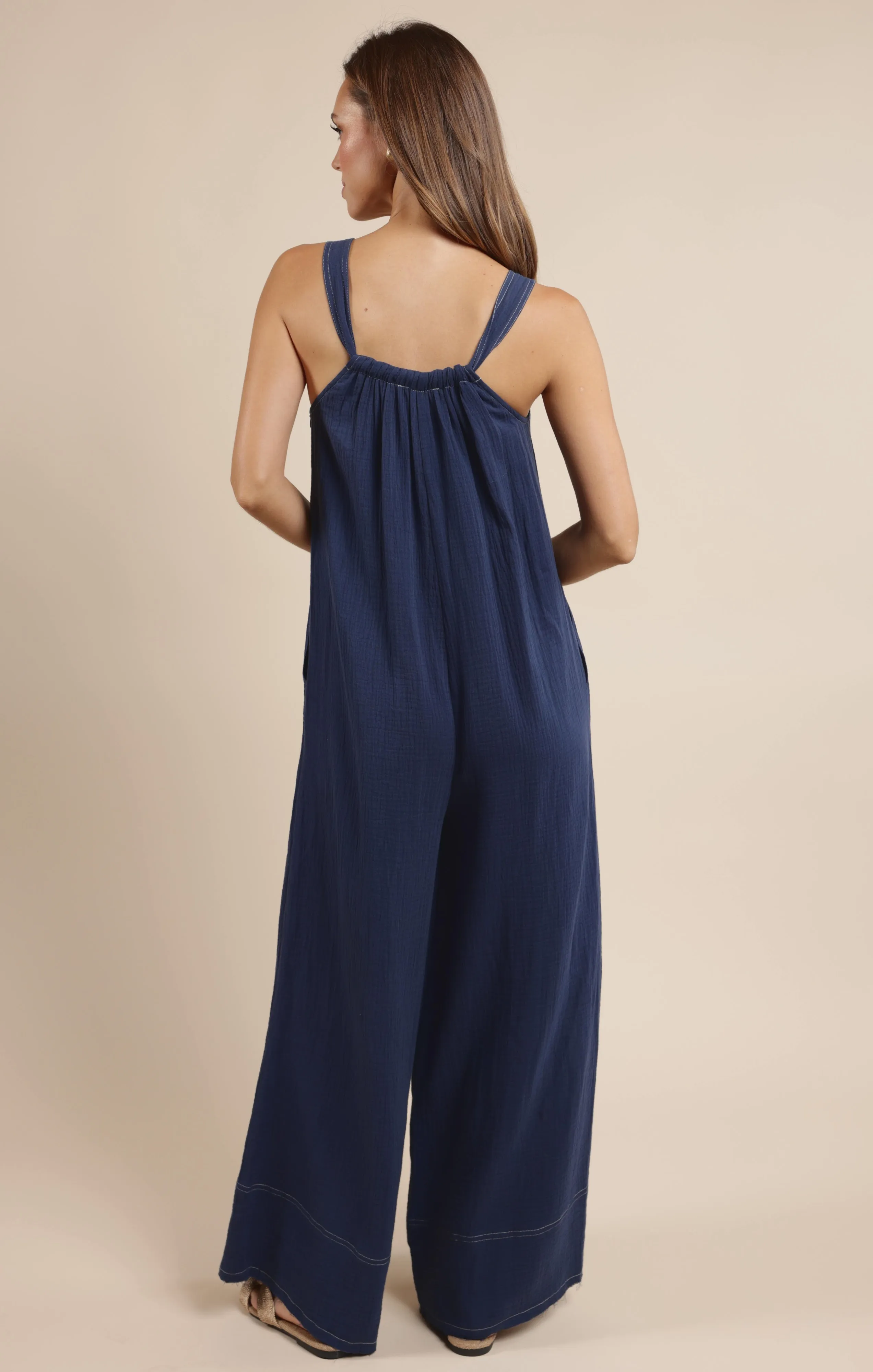 Breezy Lane Frayed Hem Jumpsuit