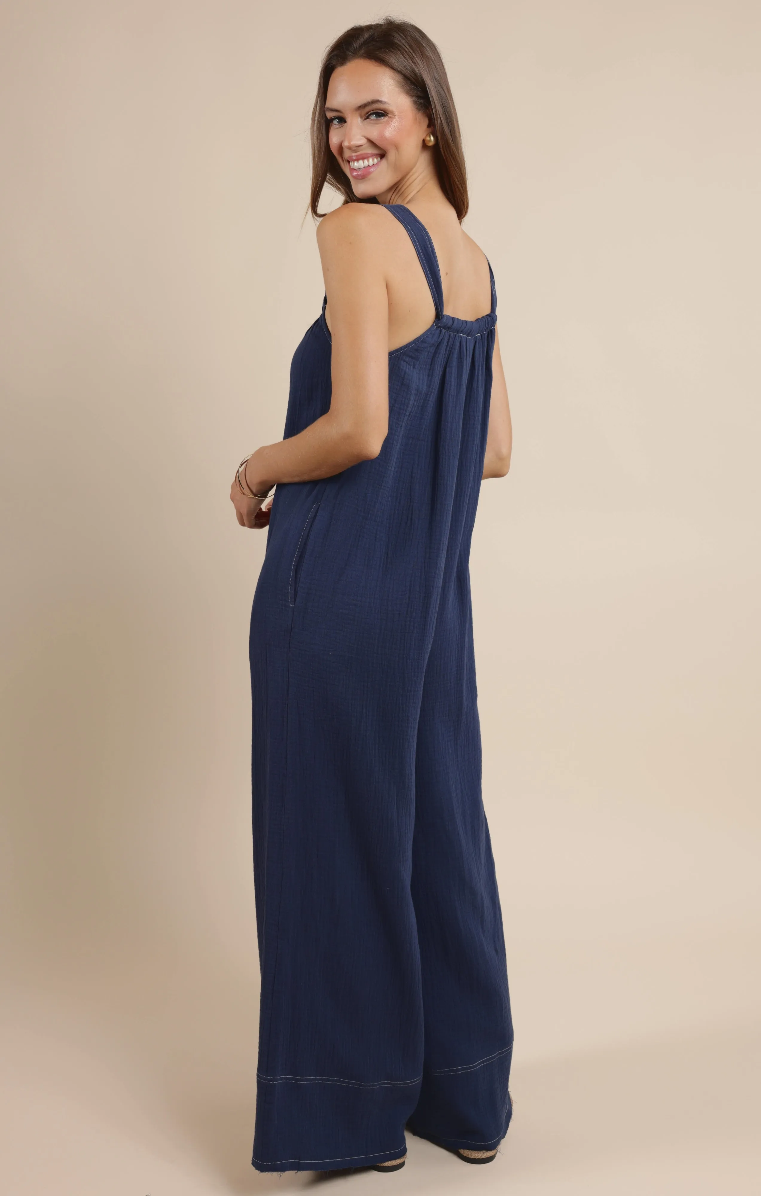 Breezy Lane Frayed Hem Jumpsuit