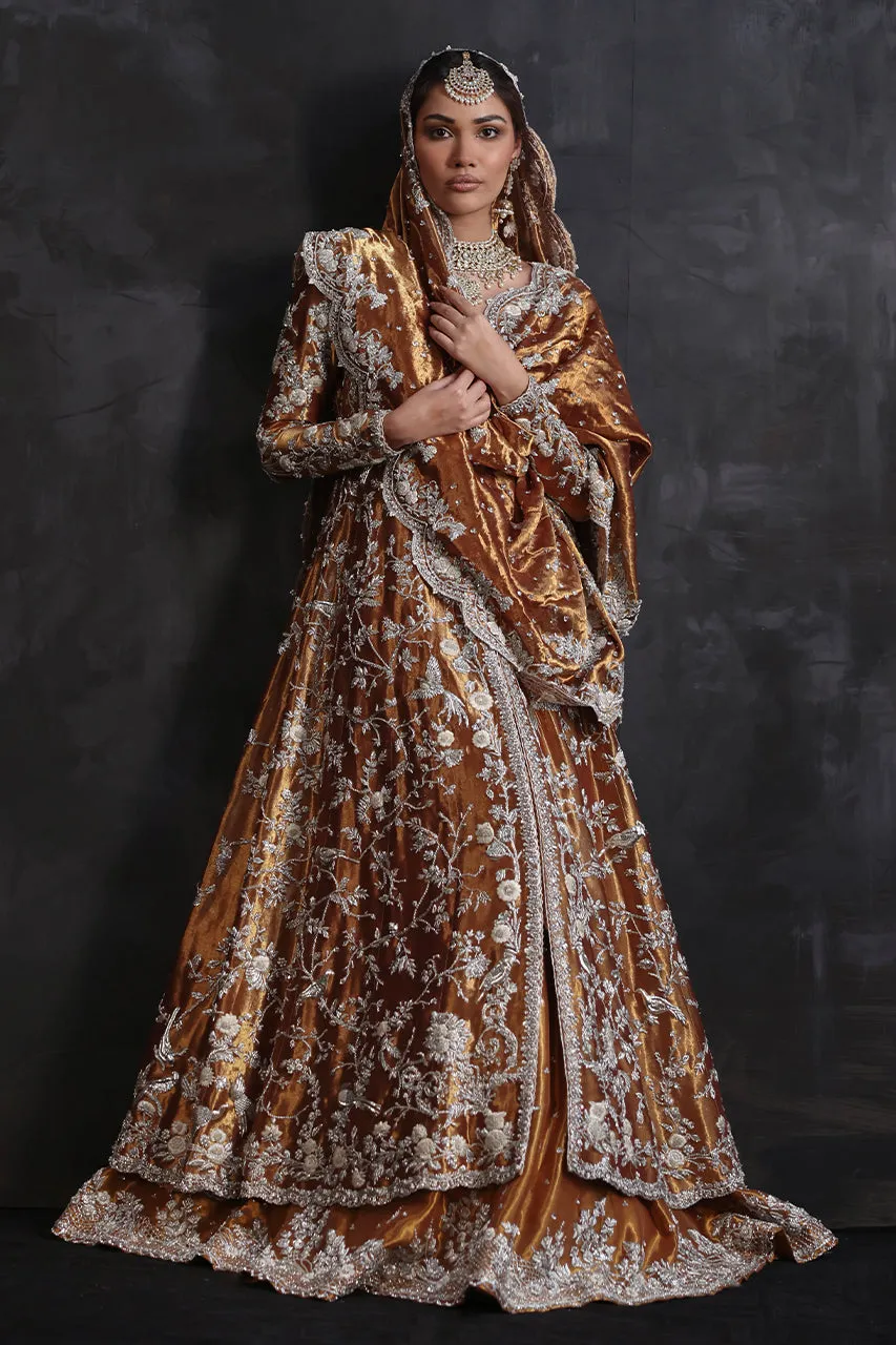 Bridal Lehenga with Embellished Frock and Dupatta Dress