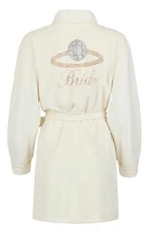 Bride and Ring Embellished Short Robe