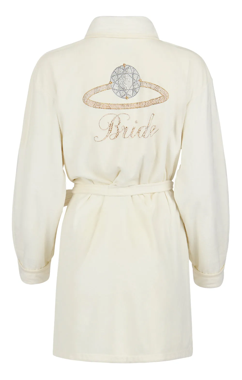 Bride and Ring Embellished Short Robe