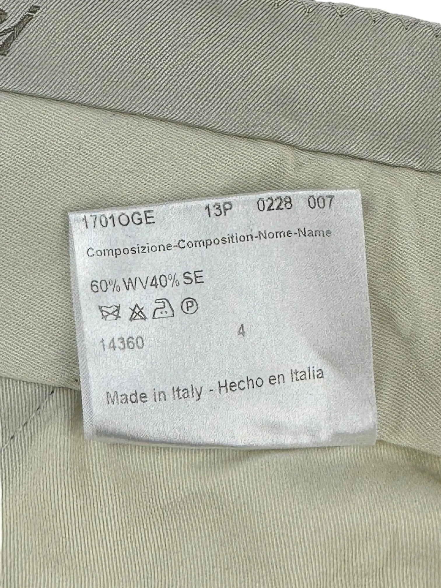 Brioni Taupe Wool & Silk Trousers