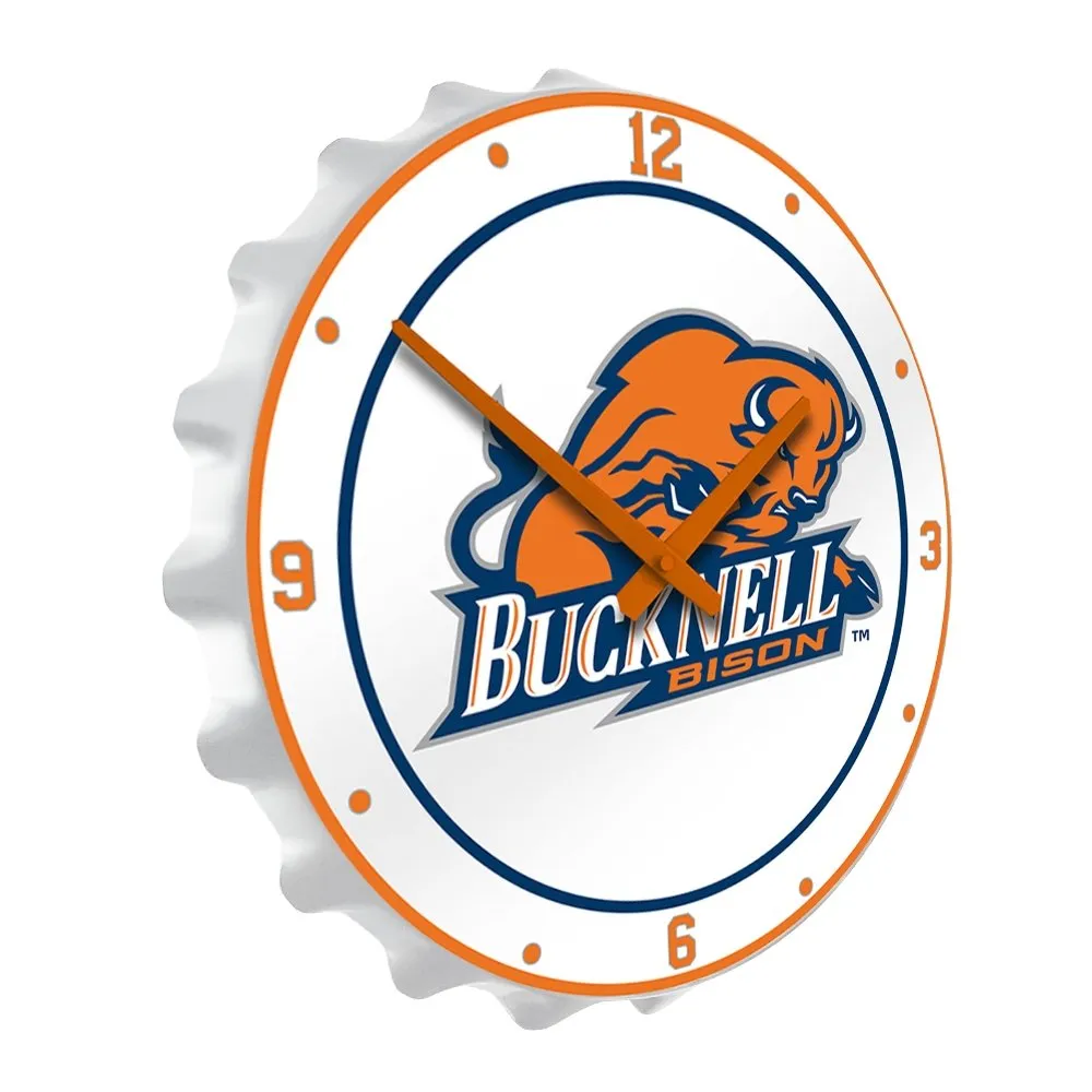 Bucknell Bisons: Bottle Cap Wall Clock