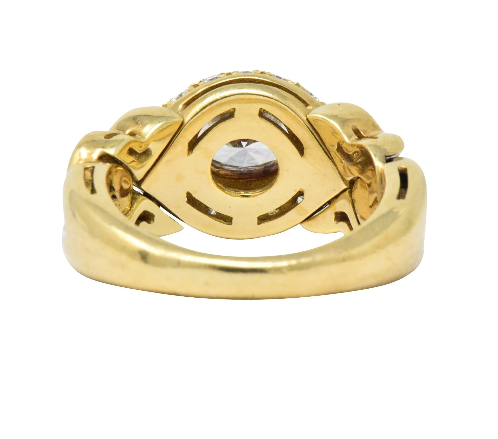 Bulgari 1.55 CTW Diamond 18 Karat Gold Alveare Ring CA 1980