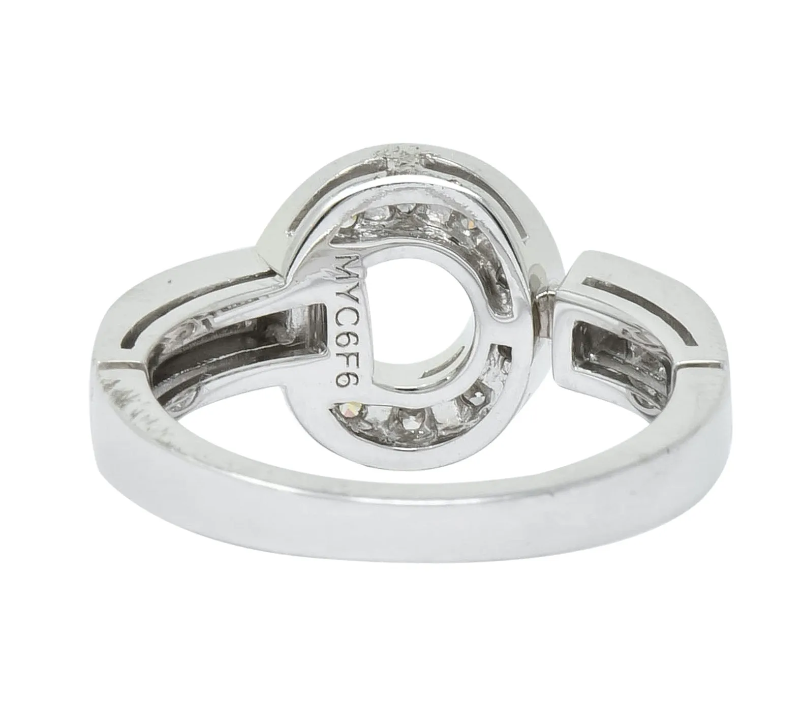 Bulgari Bvlgari Diamond 18 Karat White Gold Circle Ring