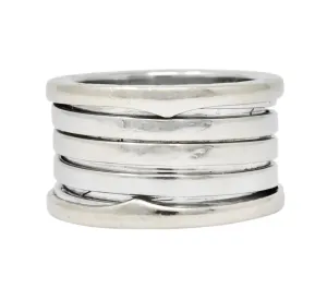 Bulgari Italian 18 Karat White Gold B. Zero1 Band Ring