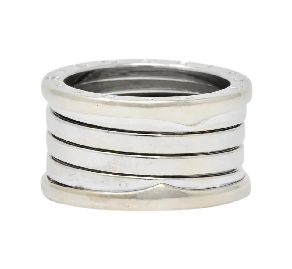 Bulgari Italian 18 Karat White Gold B. Zero1 Band Ring