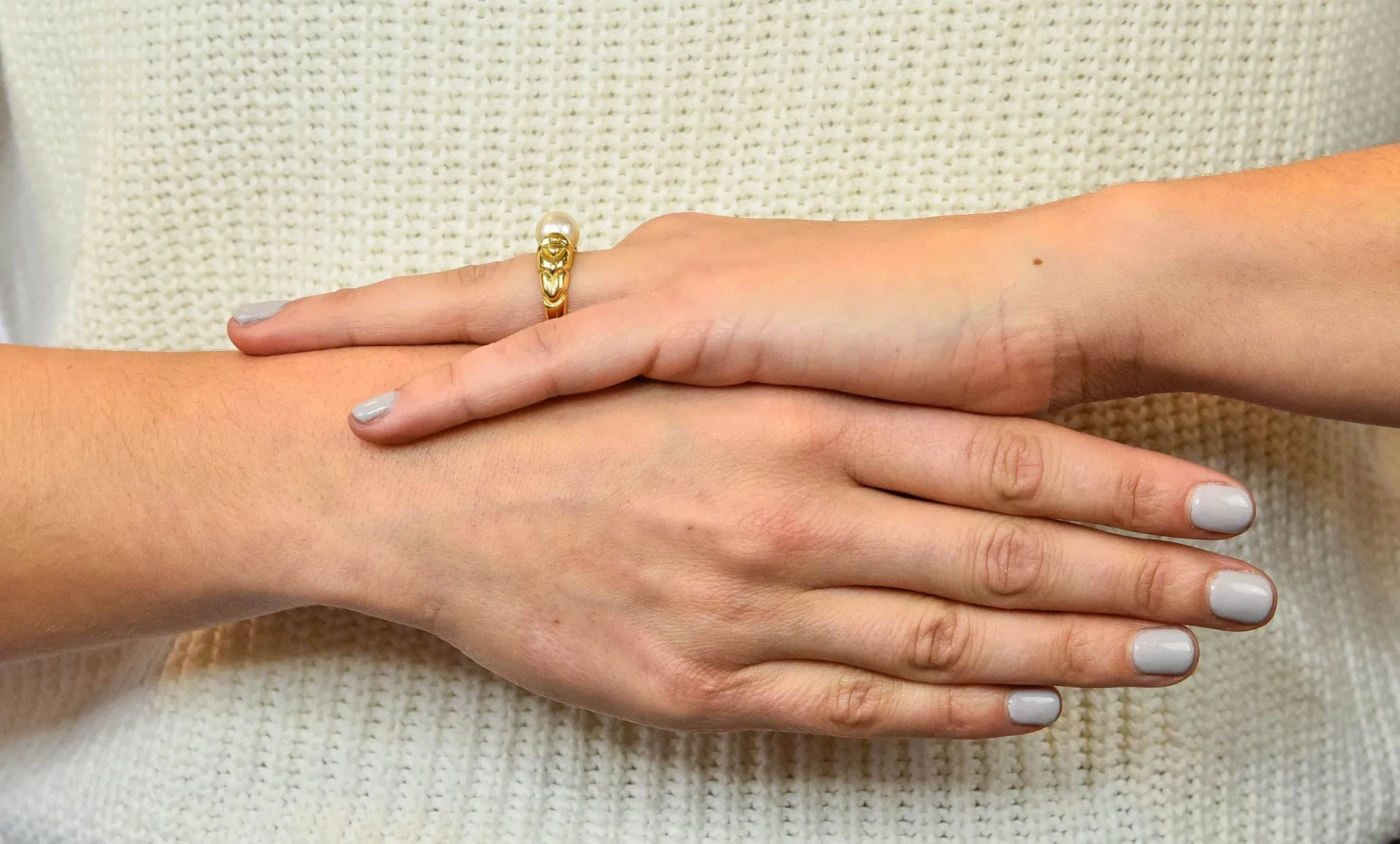Bulgari Vintage Pearl 18 Karat Yellow Gold Ring Circa 1980