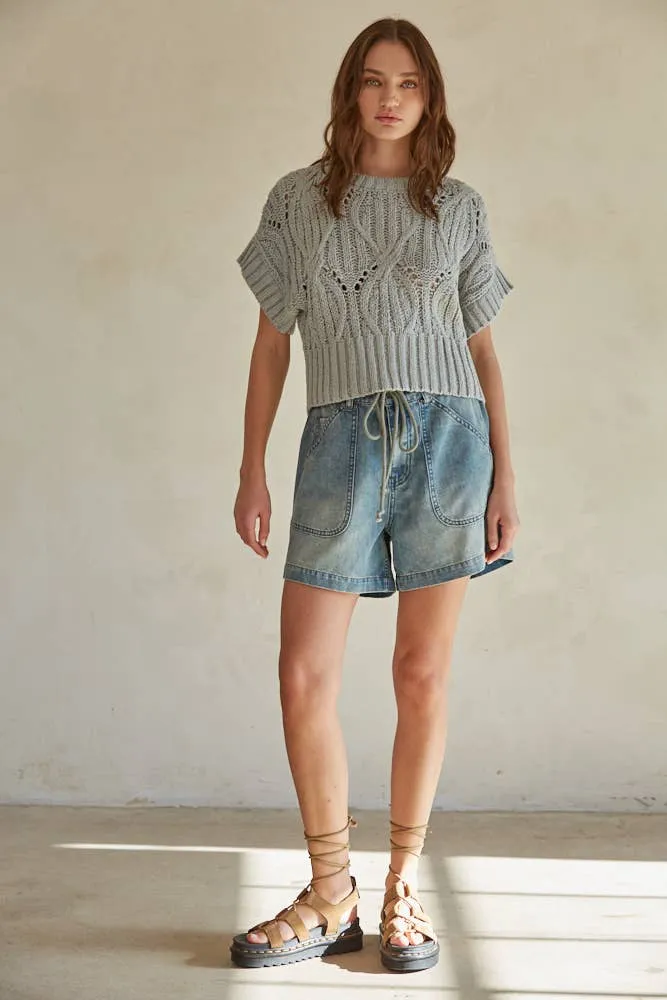 By Together CALI CROCHET TOP