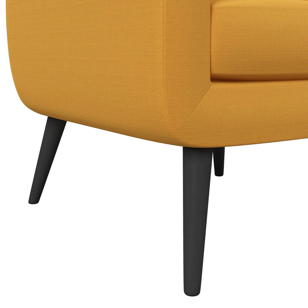 Caleena 29.5" Wide Tufted Armchair Wade Logan® Fabric: Mustard Yellow Polyester