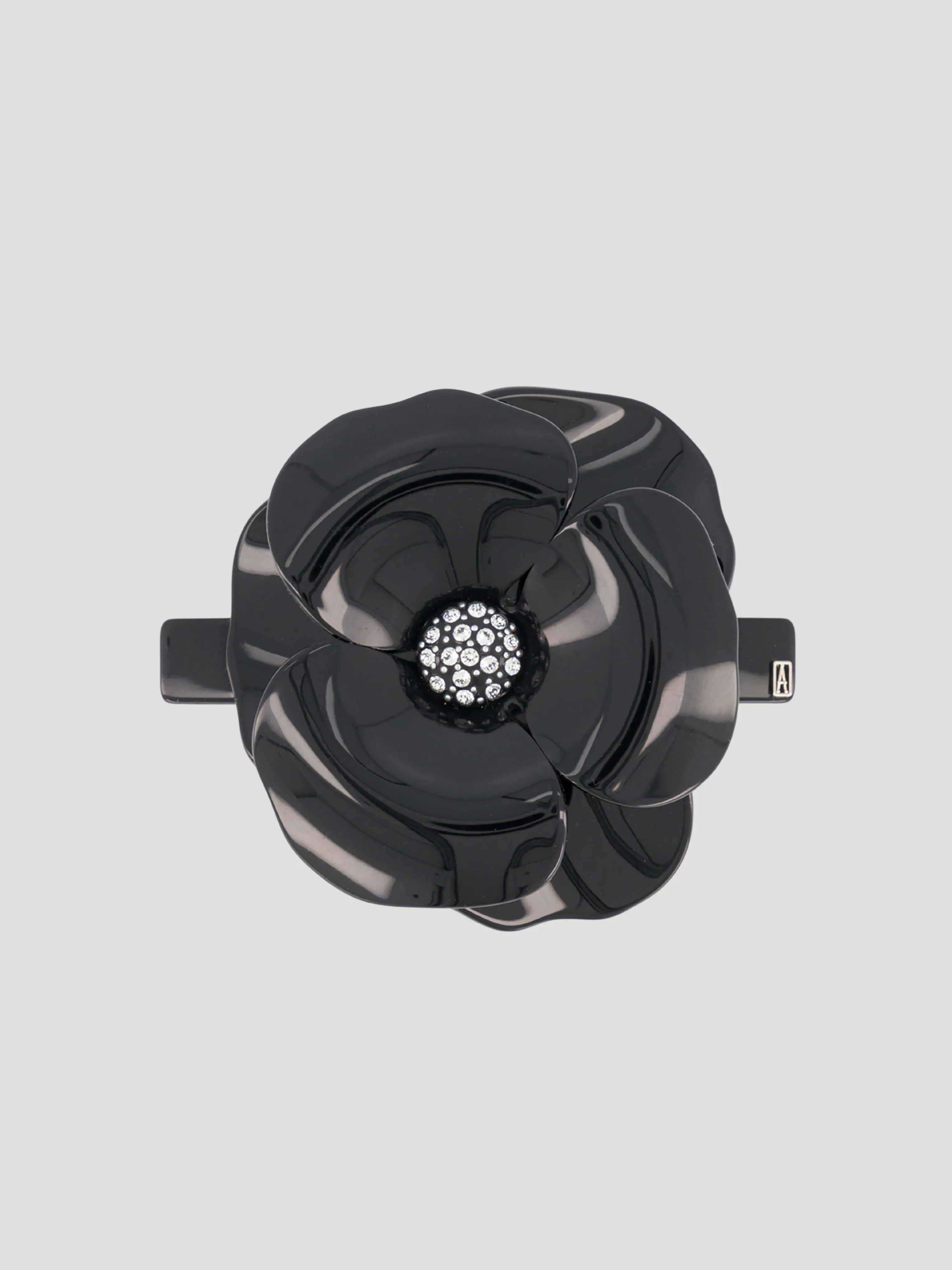 Camélia Flower Crystal-Embellished Barrette